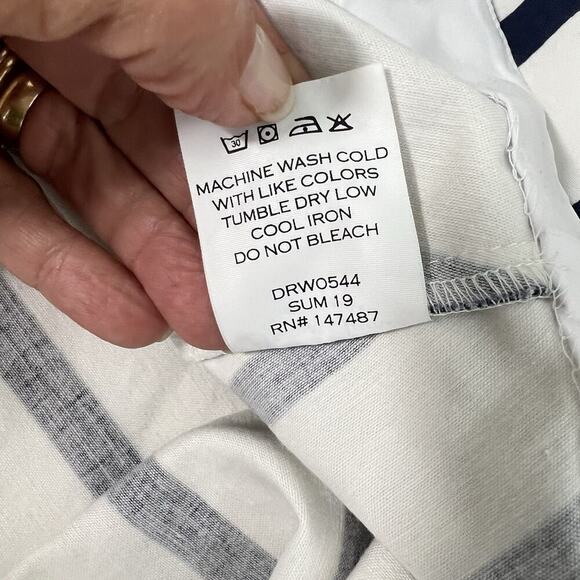 Draper James Zoe Love Circle Dress Size 6 Striped Blue Square Neck Nautical - Picture 11 of 15